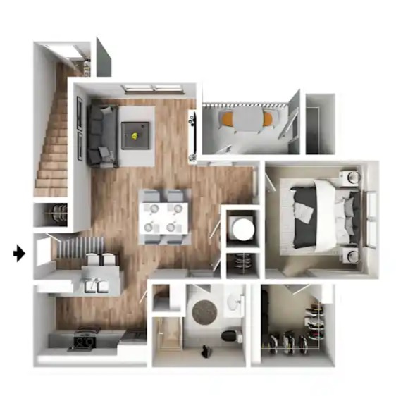 One Bedroom Floor Plan